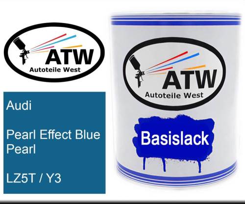 Audi, Pearl Effect Blue Pearl, LZ5T / Y3: 1L Lackdose, von ATW Autoteile West.